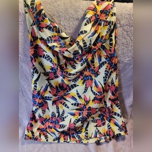 DVF drape halter top